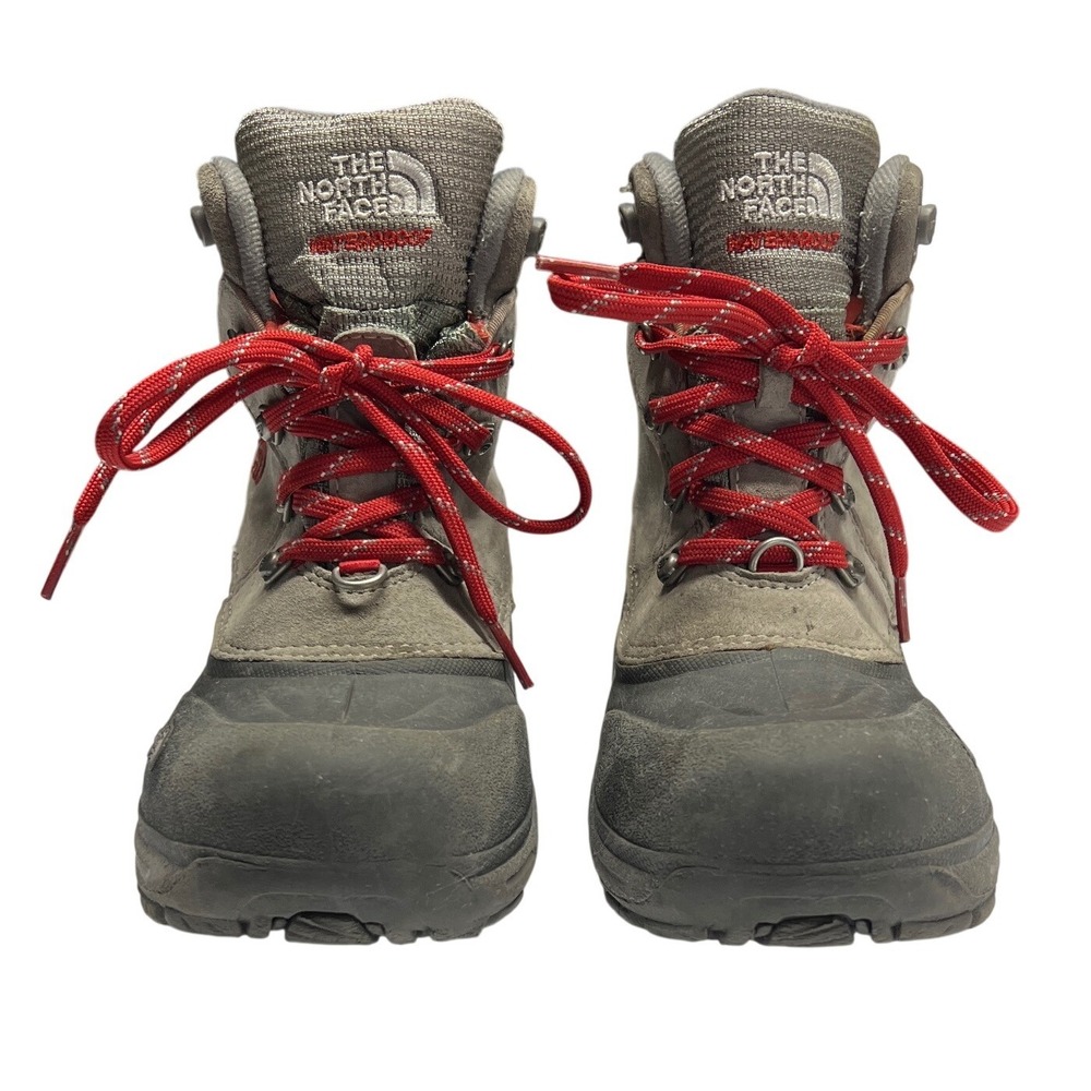 The North Face Chilkat Lace II Boots Boys Size 4 Gray‎ Brown Winter - Picture 6 of 11